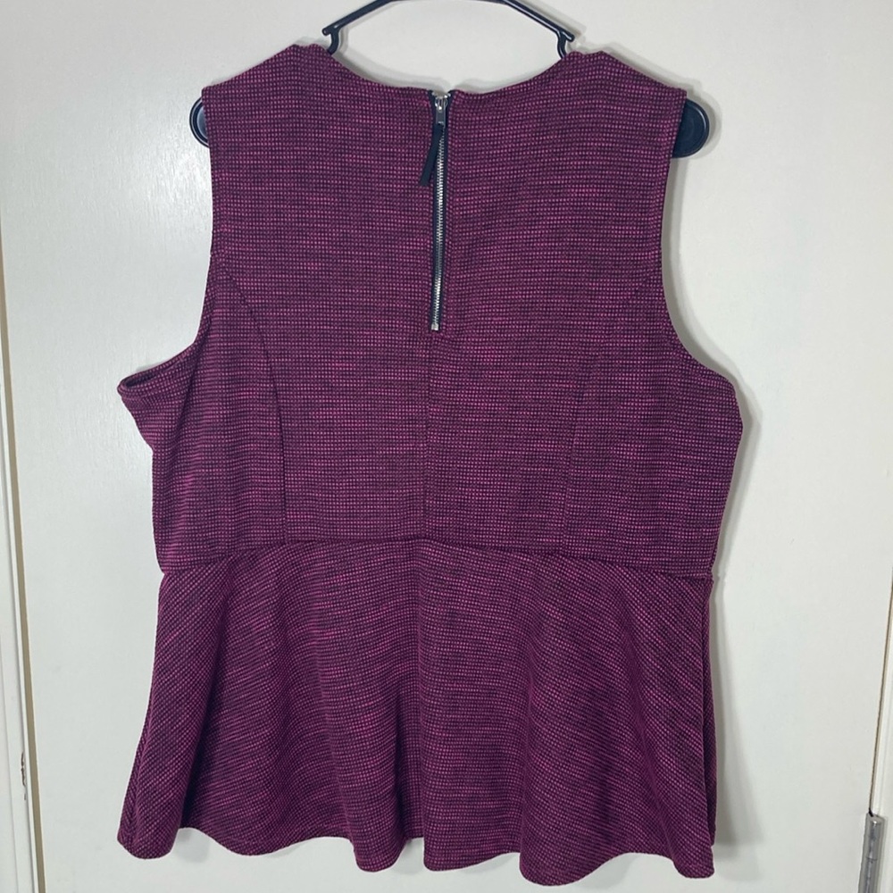 Women's Purple Sleeveless Peplum Top -XXL - Picture 6 of 6